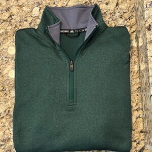 Adidas ClimaWarm 1/4 zip. Green. Large.